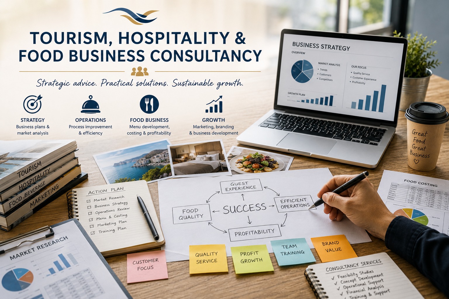 Tourism, hospitality and food business consultancy: strategy, operations, growth